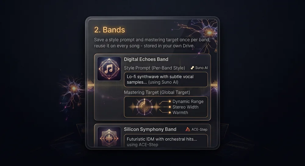 Bands page